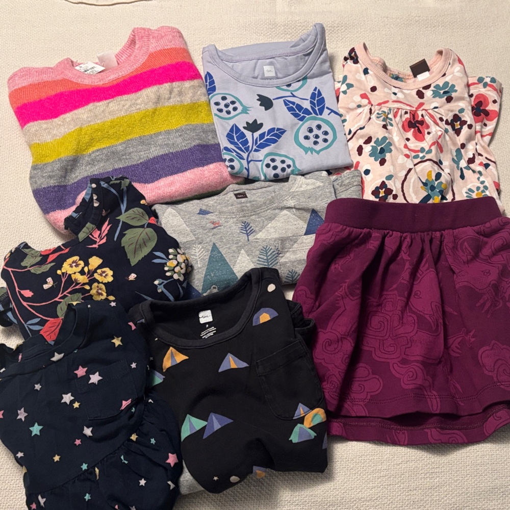 Summer to winter Girls' Clothing Bundle — Colorful Prints & Stripes